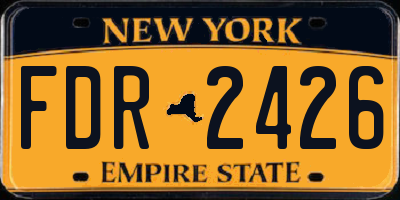 NY license plate FDR2426