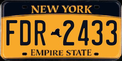 NY license plate FDR2433