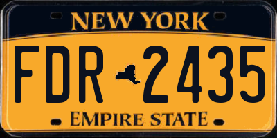 NY license plate FDR2435