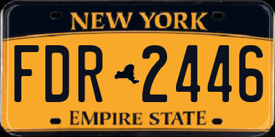 NY license plate FDR2446