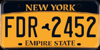 NY license plate FDR2452