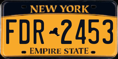 NY license plate FDR2453