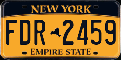 NY license plate FDR2459
