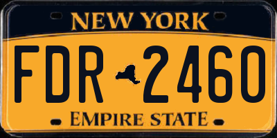 NY license plate FDR2460