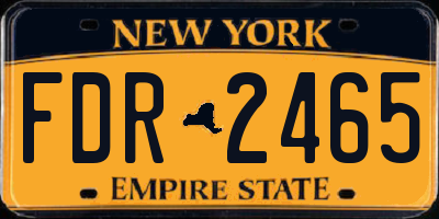 NY license plate FDR2465