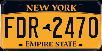 NY license plate FDR2470