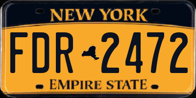 NY license plate FDR2472