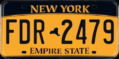 NY license plate FDR2479