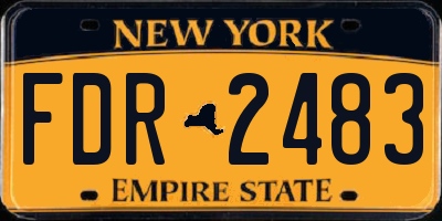 NY license plate FDR2483