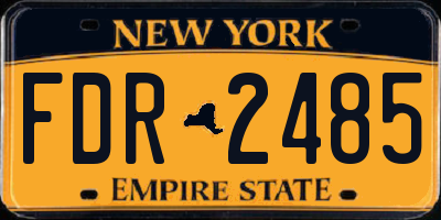 NY license plate FDR2485
