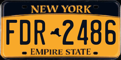 NY license plate FDR2486