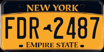 NY license plate FDR2487