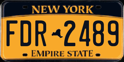 NY license plate FDR2489