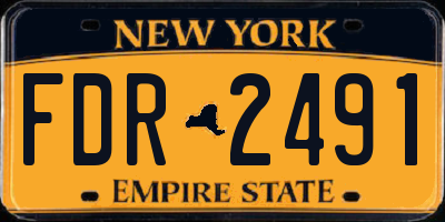 NY license plate FDR2491