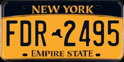 NY license plate FDR2495