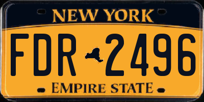 NY license plate FDR2496