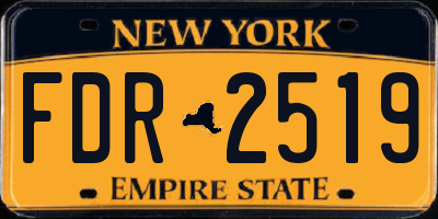 NY license plate FDR2519