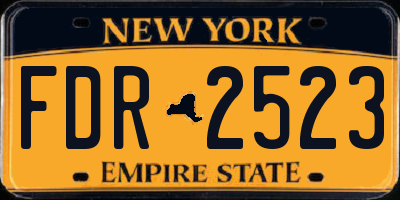 NY license plate FDR2523