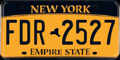 NY license plate FDR2527
