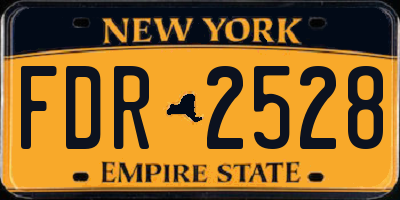 NY license plate FDR2528