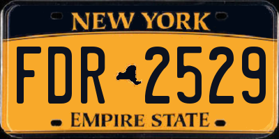 NY license plate FDR2529
