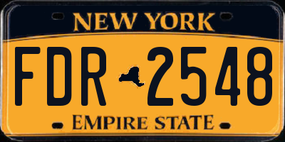 NY license plate FDR2548