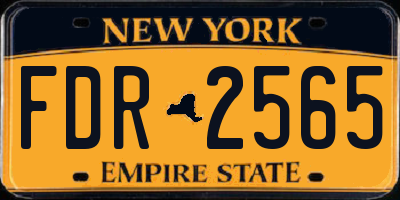 NY license plate FDR2565
