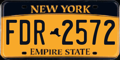 NY license plate FDR2572