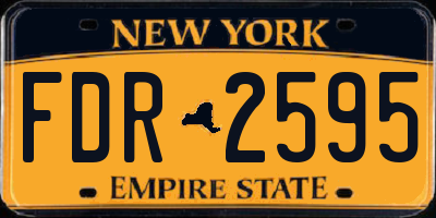 NY license plate FDR2595