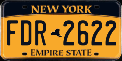 NY license plate FDR2622