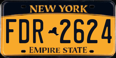 NY license plate FDR2624