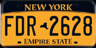 NY license plate FDR2628