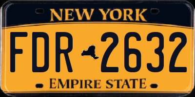 NY license plate FDR2632