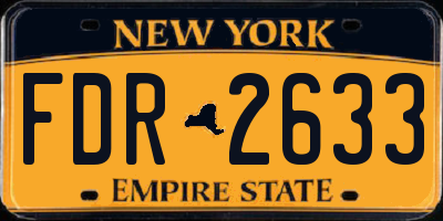 NY license plate FDR2633