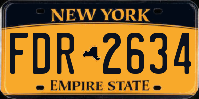 NY license plate FDR2634