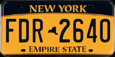 NY license plate FDR2640