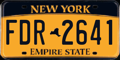 NY license plate FDR2641