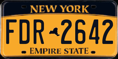NY license plate FDR2642