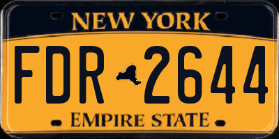NY license plate FDR2644