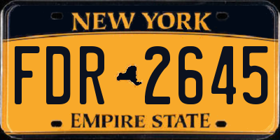NY license plate FDR2645
