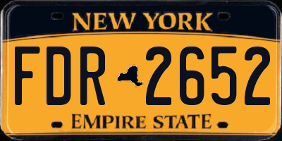 NY license plate FDR2652
