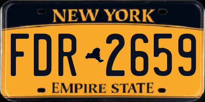 NY license plate FDR2659