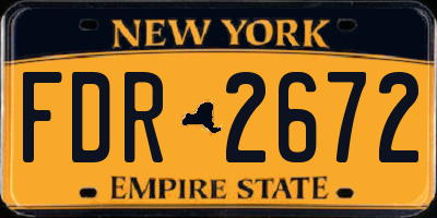 NY license plate FDR2672