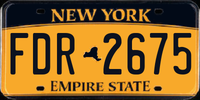 NY license plate FDR2675
