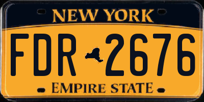 NY license plate FDR2676