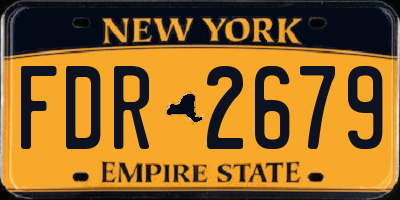 NY license plate FDR2679