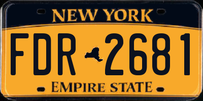NY license plate FDR2681