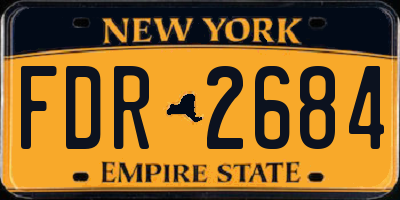 NY license plate FDR2684