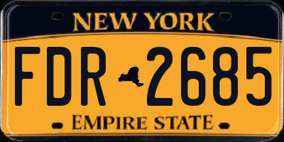 NY license plate FDR2685