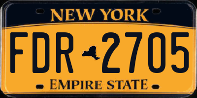 NY license plate FDR2705